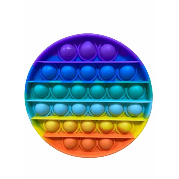 

Пузырчастая игрушка Pop It Fidget rainbow в форме круга