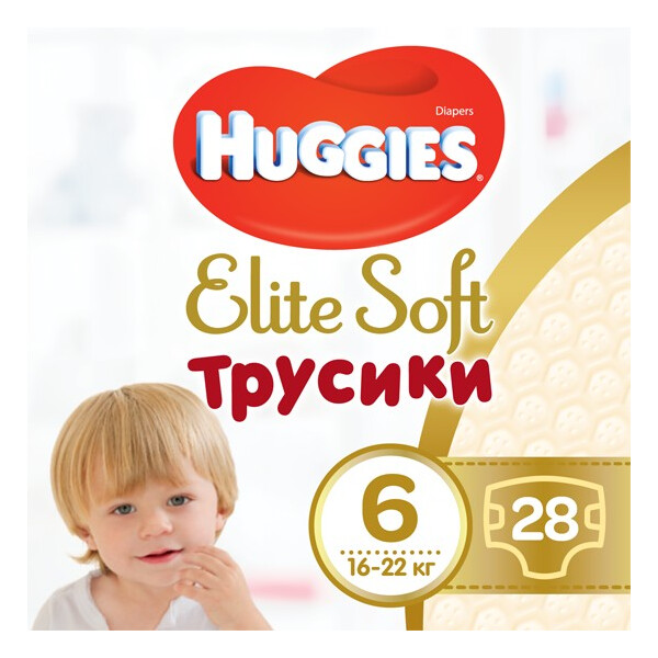 

Подгузники-трусики Huggies Elite Soft Pants 6 (16-22 кг), 28 шт.