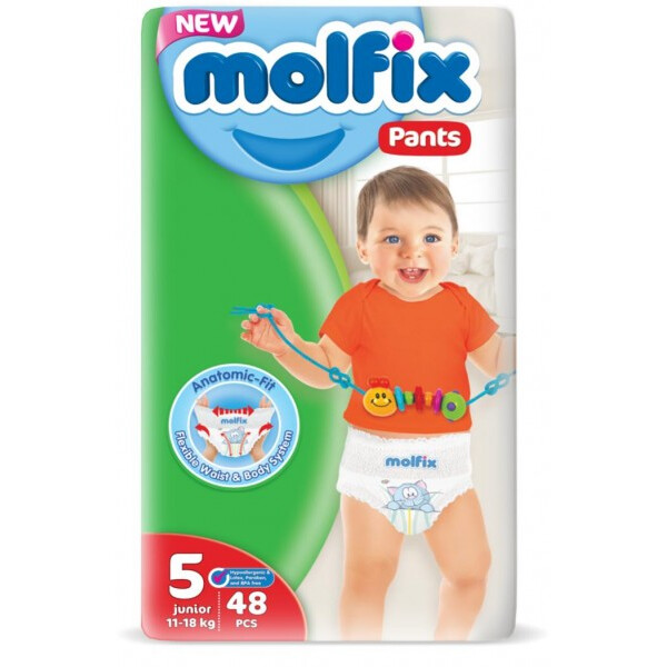 

Подгузники-трусики Molfix 5 (11-18 кг), 48 шт.
