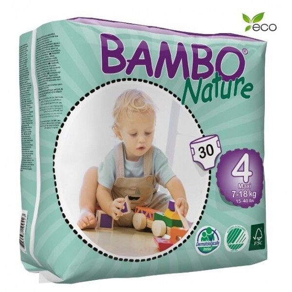 

Эко Подгузники Bambo Nature 4 (7-18 кг), 30 шт.