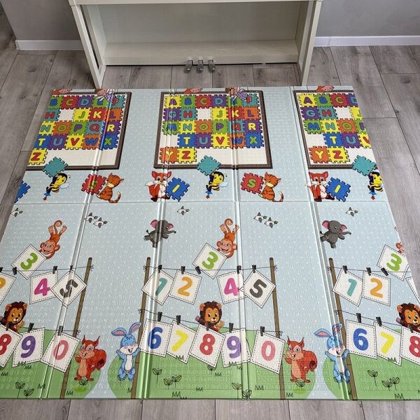 

Детский коврик для ползания складной Magnitoshka Цифры и Алфавит (термоковрик) 200/180/1 см