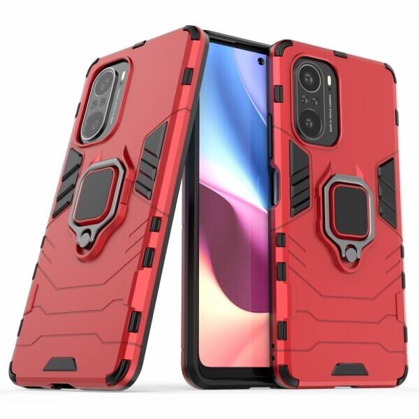 

Защитный чехол Deexe Hybrid Case для Xiaomi Poco F3 / Redmi K40 / Redmi K40 Pro - Red