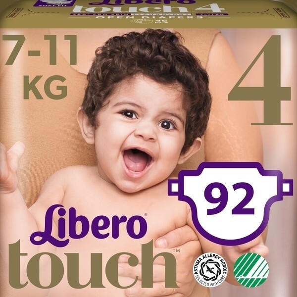 

Набор подгузников Libero Touch 4 (7-11 кг), 92 шт. (2 уп. по 46 шт.)