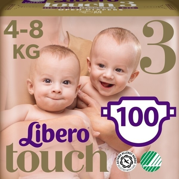 

Набор подгузников Libero Touch 3 (4-8 кг), 100 шт. (2 уп. по 50 шт.)