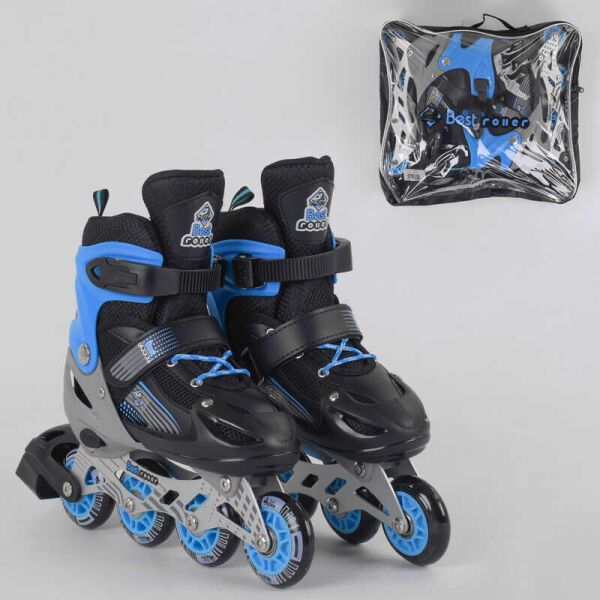 

Ролики 50077-М Best Roller /размер 34-37/ цвет - СИНИЙ (6) колёса PVC, ПЕРЕДНЕЕ КОЛЕСО СВЕТ, в сумке, d колес – 7 см