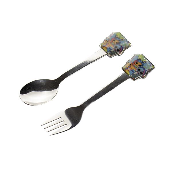 

Набор детских столовых приборов (десертная вилка+чайная ложка) ЛОЛ зверушки