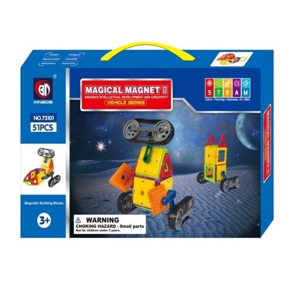 

Магнитный конструктор Magical Magnet Космос 51 деталь