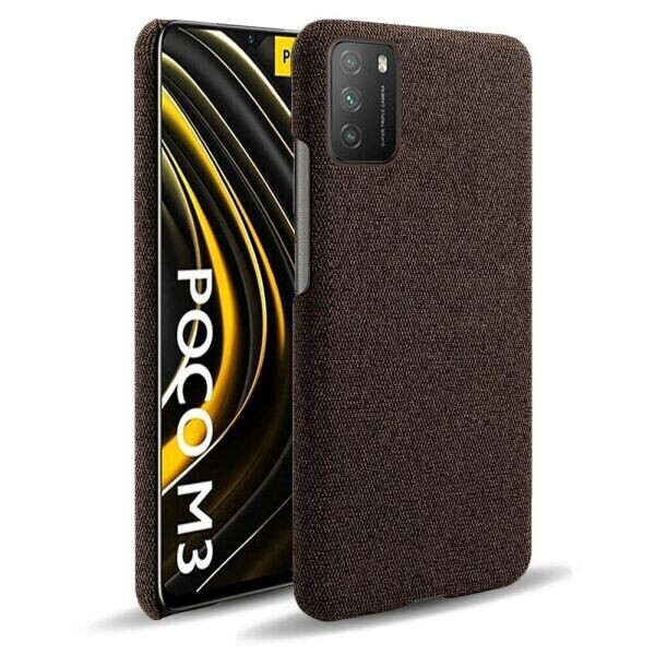 

Защитный чехол KSQ Cloth Style для Xiaomi Poco M3 - Brown