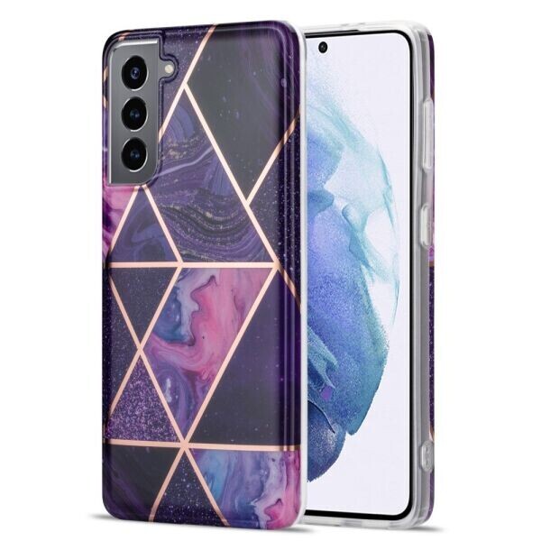 

Защитный чехол Deexe Marble Pattern для Samsung Galaxy S21 - Purple