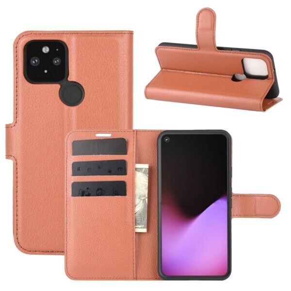 

Чехол-книжка Deexe Book Type для Google Pixel 4a 5G - Brown