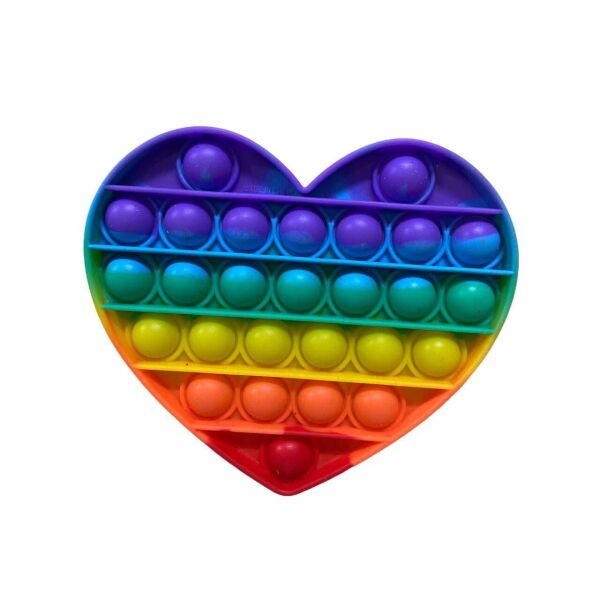 

Пузирчаста іграшка Pop It Fidget rainbow різнокольорова Love