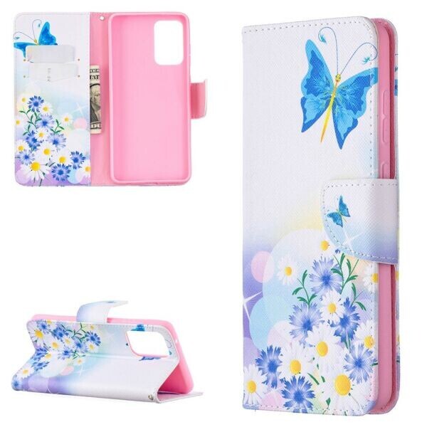 

Чехол-книжка Deexe Color Wallet для Samsung Galaxy A72 (А725) - Butterfly and Flower