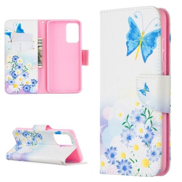 

Чехол-книжка Deexe Color Wallet для Samsung Galaxy A52 (A525) - Butterfly and Flower