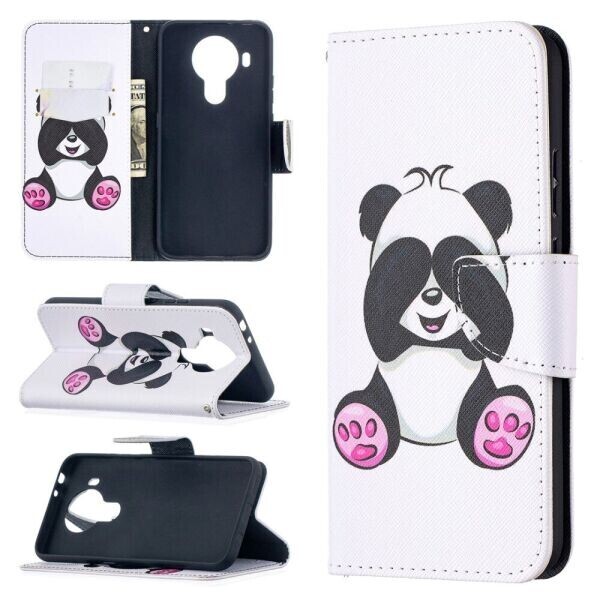 

Чехол-книжка Deexe Color Wallet для Nokia 5.4 - Shy Panda