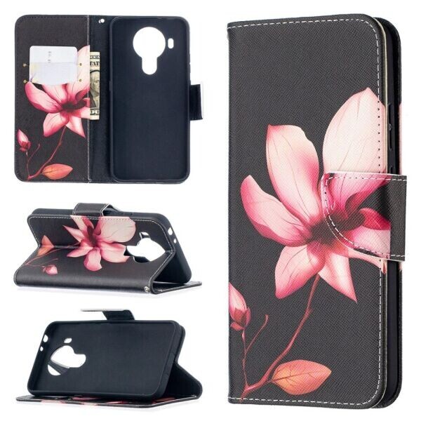 

Чехол-книжка Deexe Color Wallet для Nokia 5.4 - Red Flower