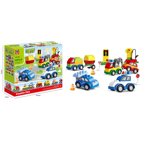 

Конструктор "Автопарк", крупные детали, 60 эл-ов KID"S HOME TOYS (188-168)