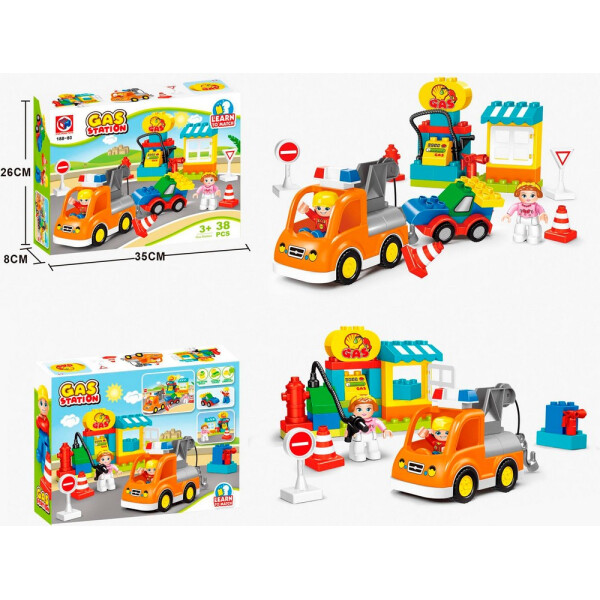 

Конструктор "Автостанция", большие детали, 38 елементов KID"S HOME TOYS в ассорт. (188-80)