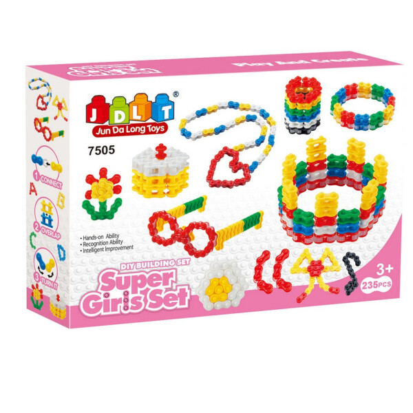 

Конструктор "велосипедная цепь", для девочек 235 дет Jun Da Long Toys (7505)