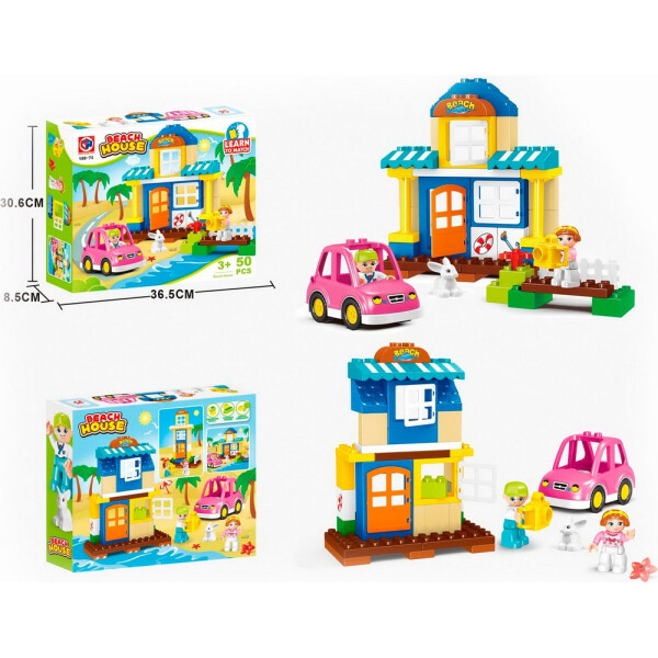 

Конструктор домик с авто, большие детали, 50 элементов KID"S HOME TOYS (188-74)