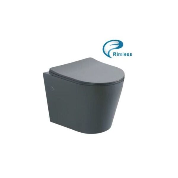 

Унитаз подвесной Asignatura Axiom серый матовый с крышкой Soft Close 97802806