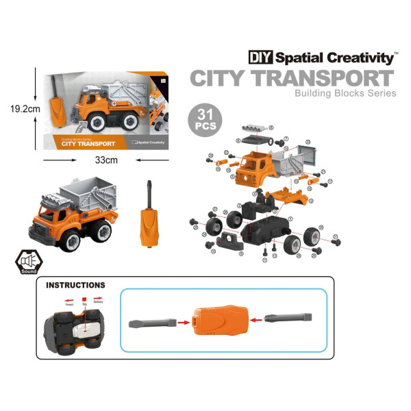 

Машина-конструктор мусоровоз DIY Spatial Creativity (LM8062-SZ-1)