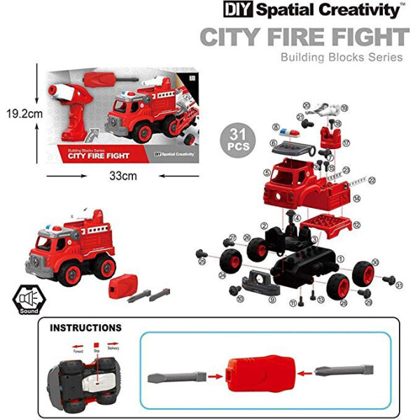 

Машина-конструктор пожарная DIY Spatial Creativity (LM8032-SZ-1)