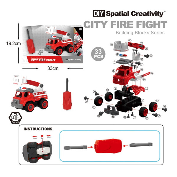 

Машина-конструктор пожарная DIY Spatial Creativity (LM8034-SZ-1)