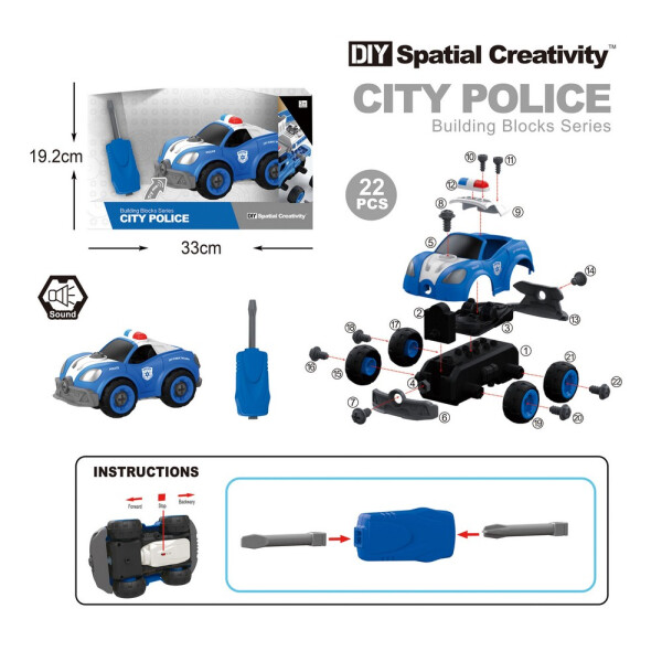 

Машина-конструктор полиция DIY Spatial Creativity (LM8021-SZ-1)