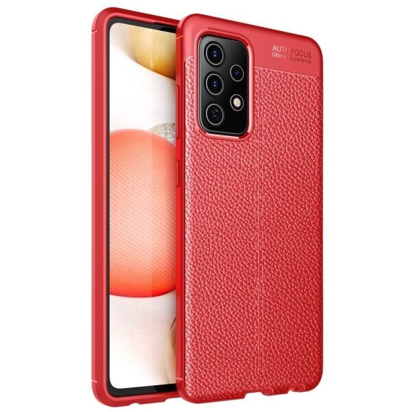 

Защитный чехол Deexe Leather Cover для Samsung Galaxy A72 (А725) - Red