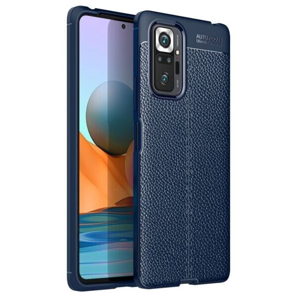 

Защитный чехол Deexe Leather Cover для Xiaomi Redmi Note 10 Pro - Blue