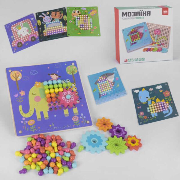 

Деревянная мозайка 75402 (12) "Fun Game", 82 детали, в коробке
