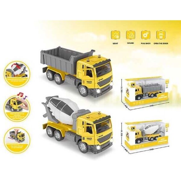 

Спецтехника CLM - 21 K (96/2) 2 вида, металлическая, свет, звук, в коробке