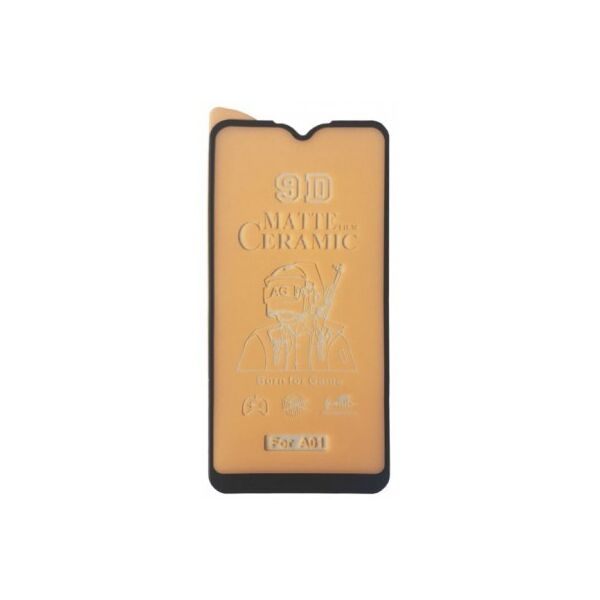 

Защитное гибкое стекло Matte Ceramic Glass 9D для Samsung Galaxy A01 (A015) Black