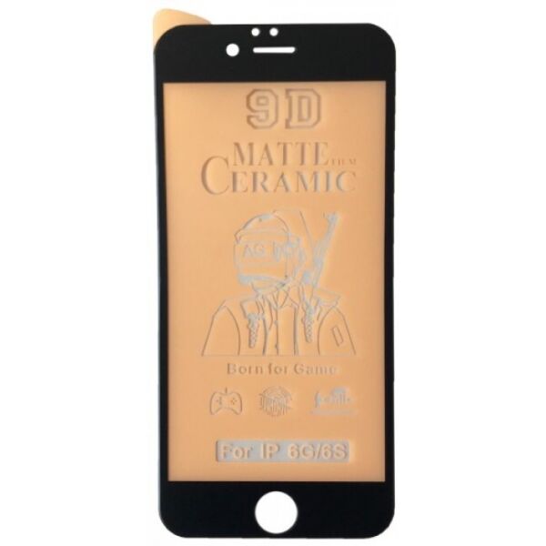 

Защитное гибкое стекло на весь экран Matte Ceramic Glass 9D для iPhone 6/6s/7/8/SE 2020/6 plus/7 plus/8 plus с черной рамкой