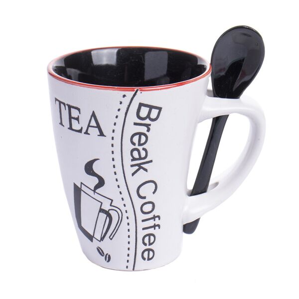 

Чашка керамическая с ложкой Break Coffe 270 мл New Edition