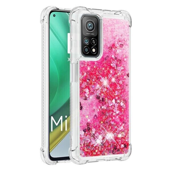 

Силиконовый (TPU) чехол Deexe Liquid Glitter для Xiaomi Mi 10T / Mi 10T Pro - Pink