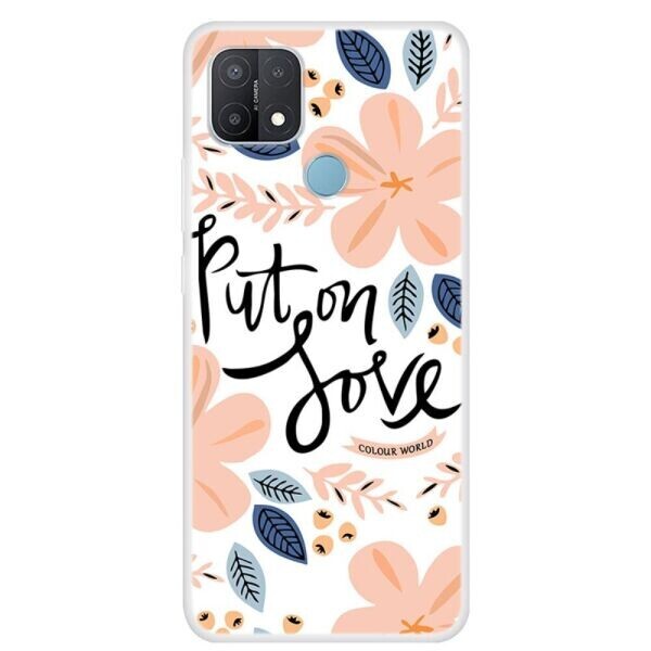

Силиконовый (TPU) чехол Deexe Life Style для OPPO A15 - Flower