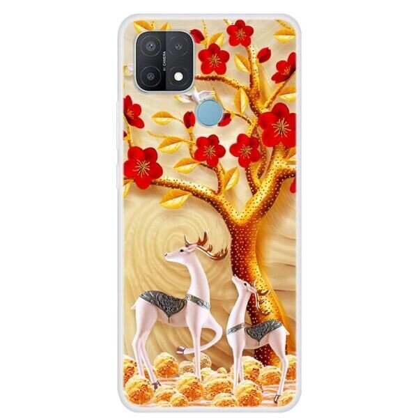 

Силиконовый (TPU) чехол Deexe Life Style для OPPO A15 - Elk