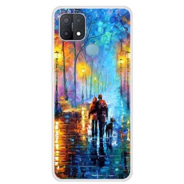 

Силиконовый (TPU) чехол Deexe Life Style для OPPO A15 - Couples and Dog