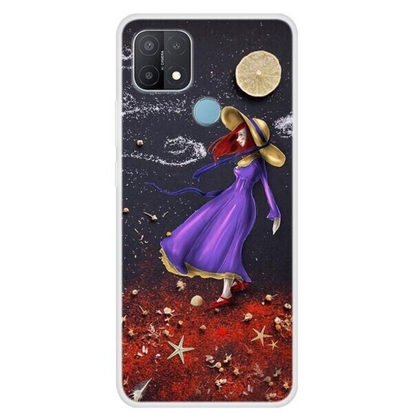 

Силиконовый (TPU) чехол Deexe Life Style для OPPO A15 - Beautiful Girl