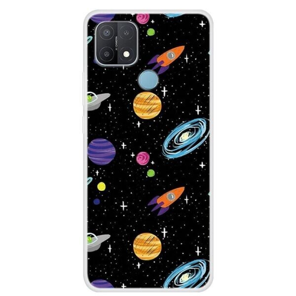 

Силиконовый (TPU) чехол Deexe Life Style для OPPO A15 - Planets