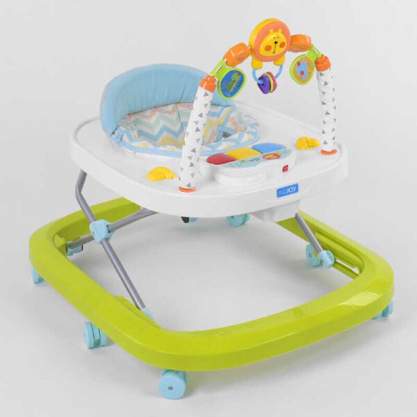 

Ходунки JOY W 41202 (1) САЛАТОВО-БЕЛЫЙ, музыкальная панель, погремушки, мелодии, свет, в коробке