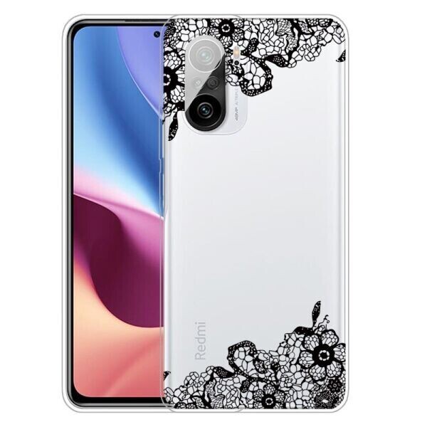 

Силиконовый (TPU) чехол Deexe Pretty Glossy для Xiaomi Poco F3 / Redmi K40 / Redmi K40 Pro - Lace Flower