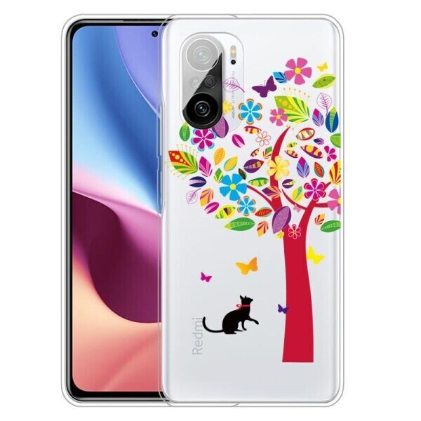 

Силиконовый (TPU) чехол Deexe Pretty Glossy для Xiaomi Poco F3 / Redmi K40 / Redmi K40 Pro - Flower Tree
