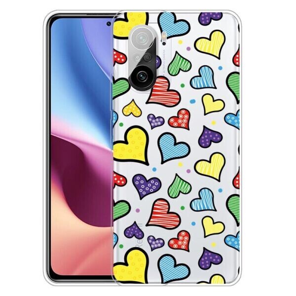 

Силиконовый (TPU) чехол Deexe Pretty Glossy для Xiaomi Poco F3 / Redmi K40 / Redmi K40 Pro - Hearts