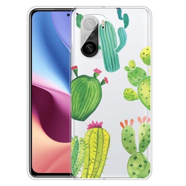 

Силиконовый (TPU) чехол Deexe Pretty Glossy для Xiaomi Poco F3 / Redmi K40 / Redmi K40 Pro - Cactus