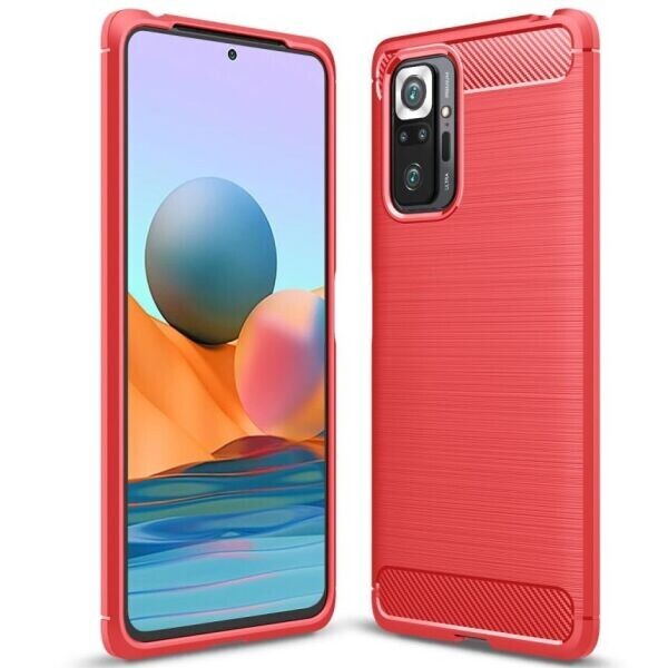 

Защитный чехол UniCase Carbon для Xiaomi Redmi Note 10 Pro - Red