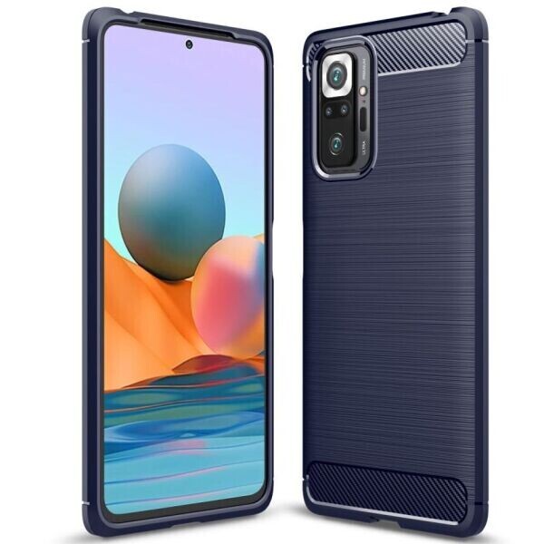 

Защитный чехол UniCase Carbon для Xiaomi Redmi Note 10 Pro - Blue