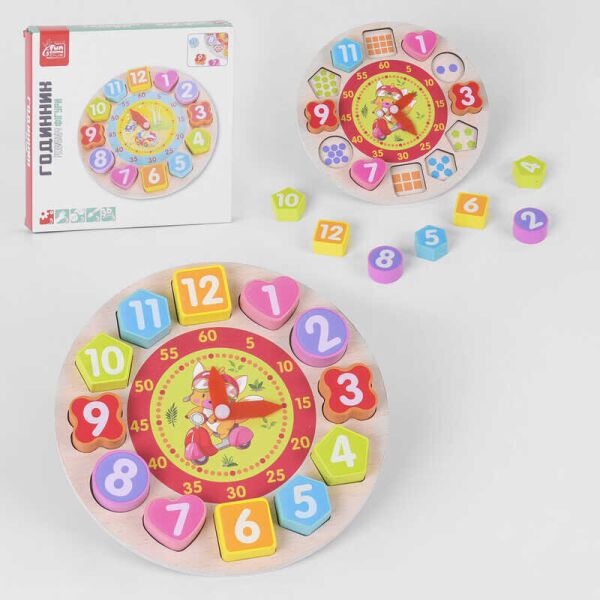 

Деревянная игра "Часы" 34737 (24) "Fun Game", в коробке