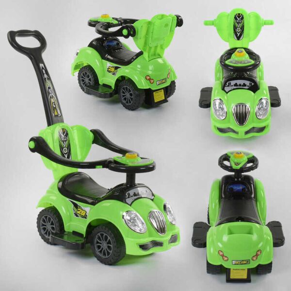 

Машина-толокар JOY 09-405 G (1) цвет ЗЕЛЕНЫЙ, РУССКОЕ ОЗВУЧИВАНИЕ, родительская ручка, съемный защитный бампер, багажник